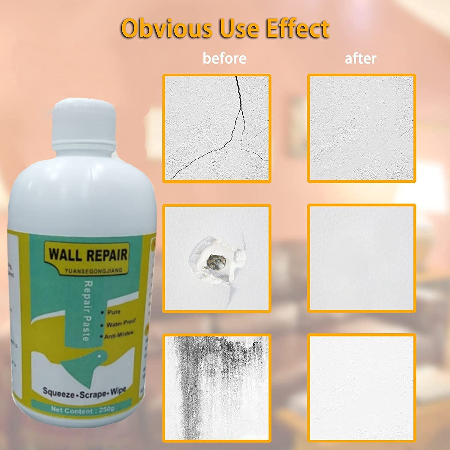Wall Crack Repair Cream with Scraper - (Set) Wall Crack Repair Cream with Scraper - (Set)